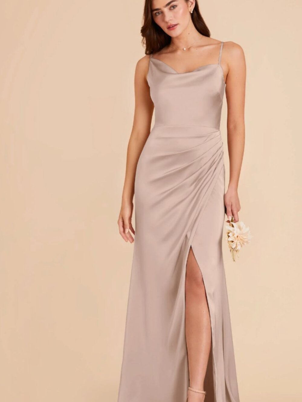 Birdy Grey Taupe Jennifer Cowl Dress Size Medium